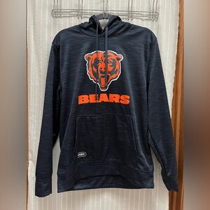 CHICAGO BEARS Men's Navy Chicago Bears Streak Fleece Pullover Hoodie Size M